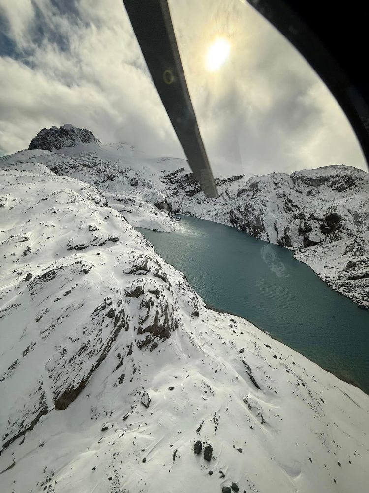 Milford Sound snow-capped peaks